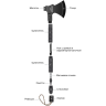 Многофункциональный топор GANZO ADIMANTI AXE-003