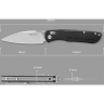 Нож складной GANZO G771-BK черный